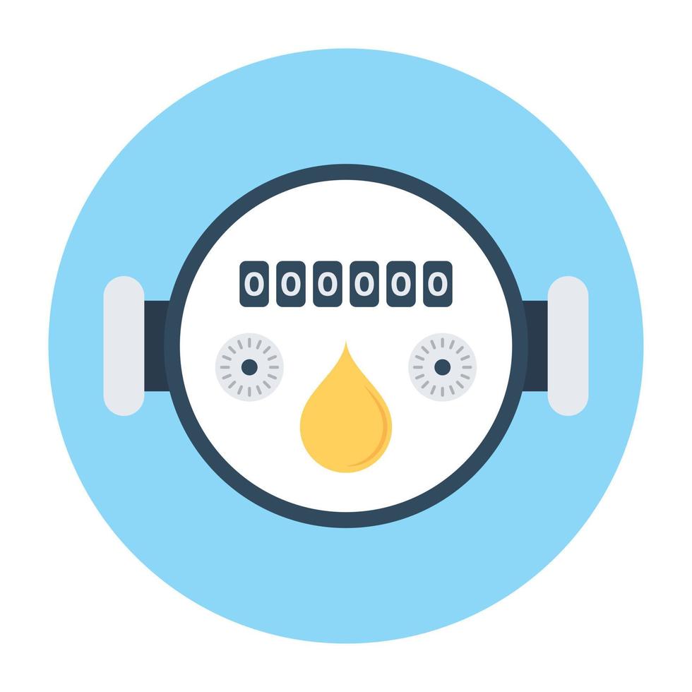 Trendy Gas Meter vector