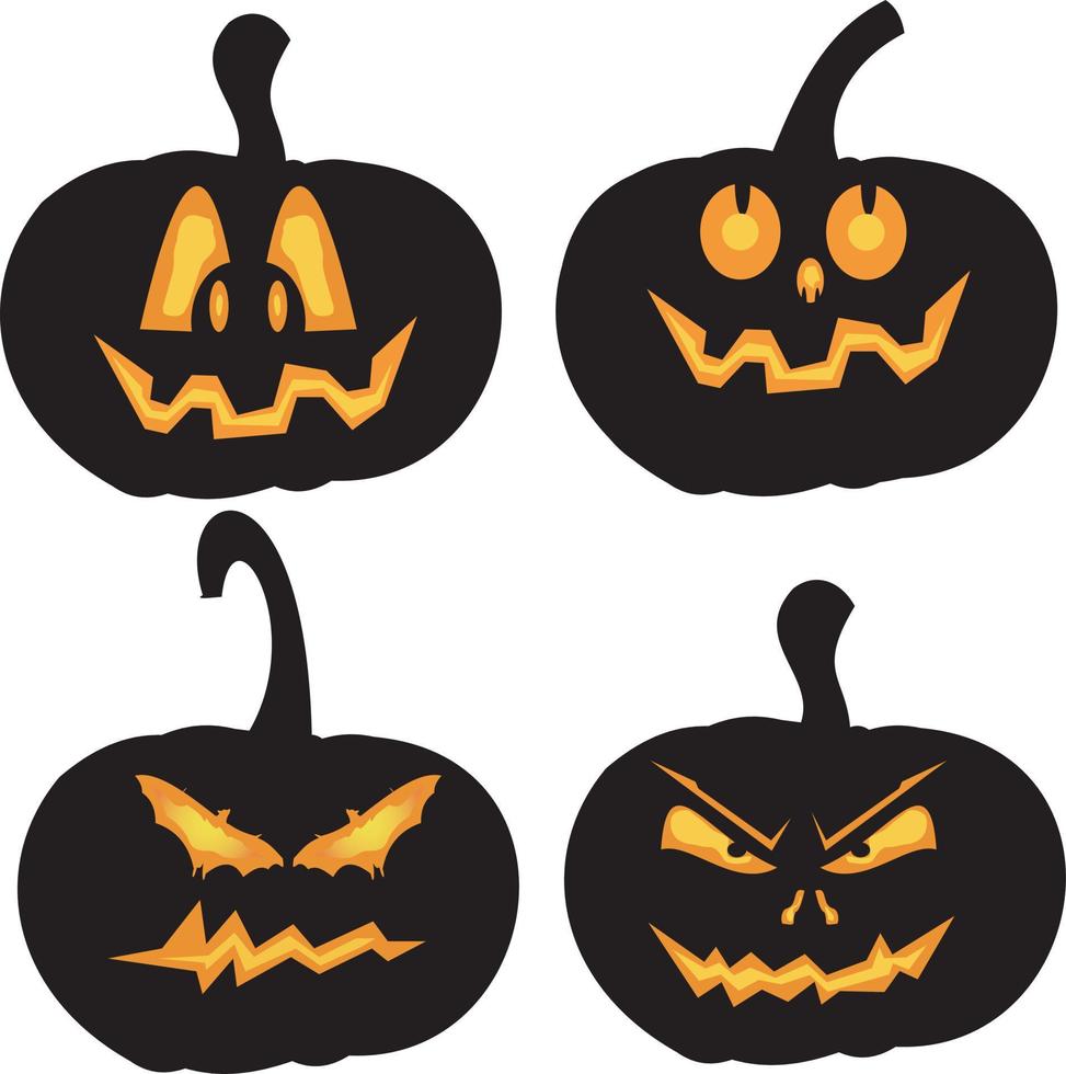 halloween pumpkin vectors