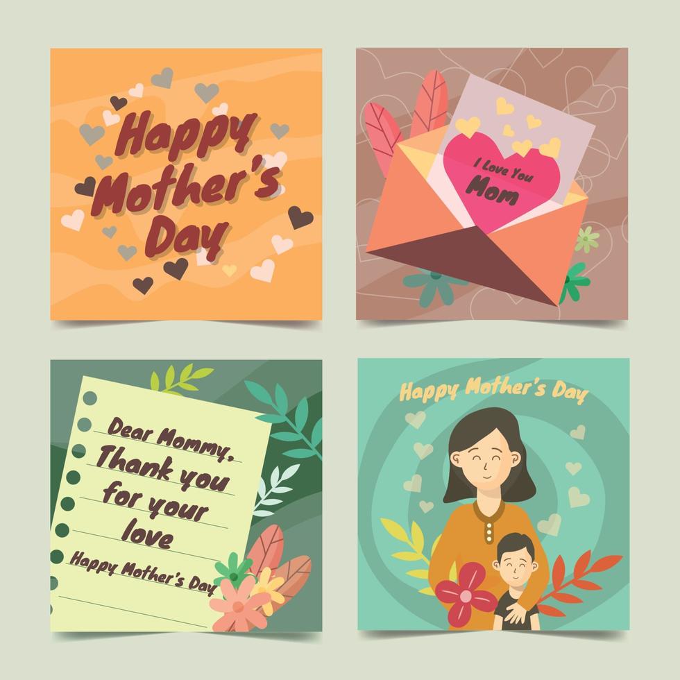 Mother's Day Social Media Posts vector