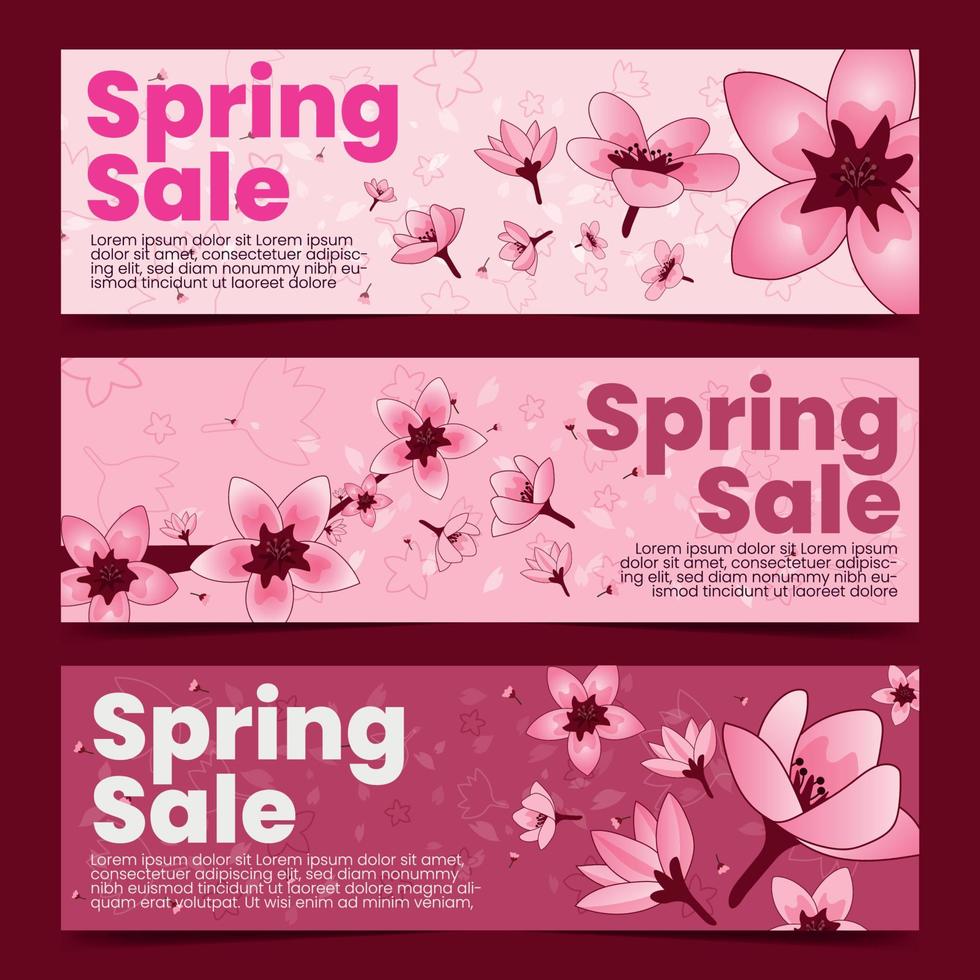 Cherry Blossom Banner vector