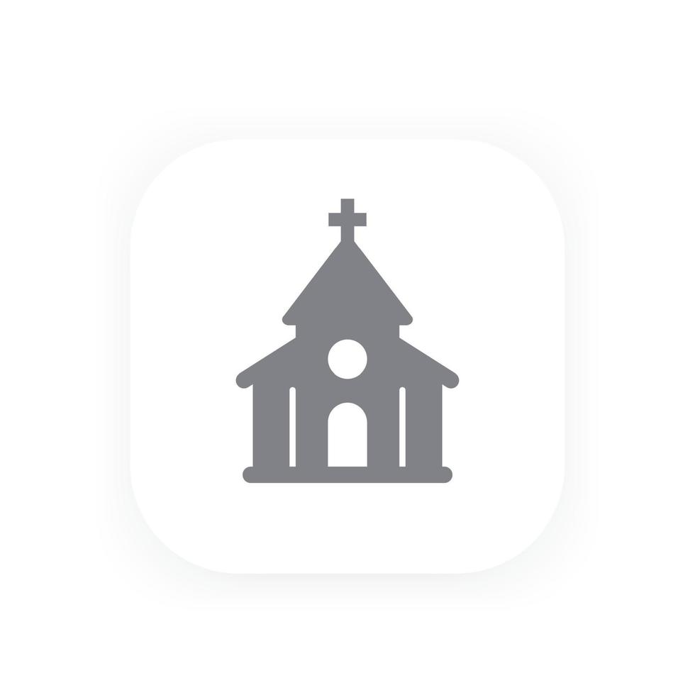 icono de vector de iglesia