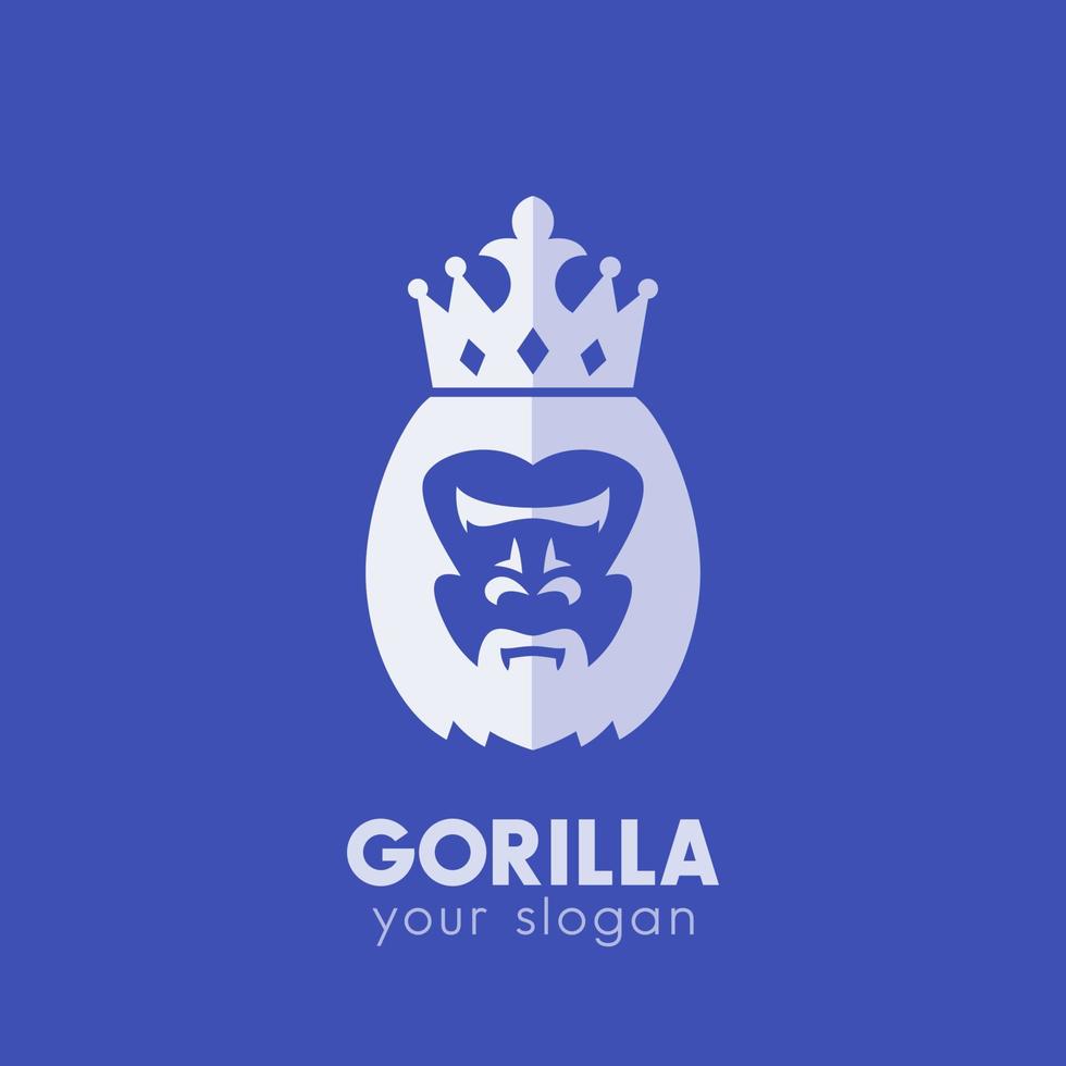 gorilla king vector logo elements