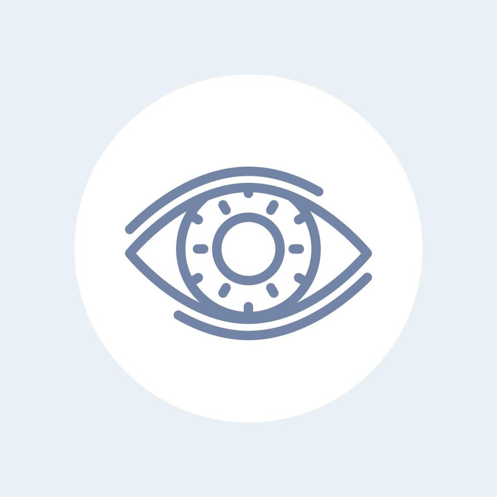 eye line icon isolated on white vector