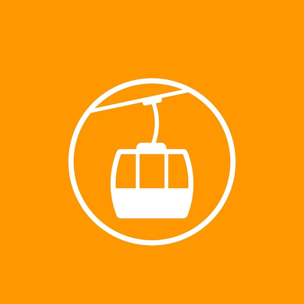 funicular icon in circle vector