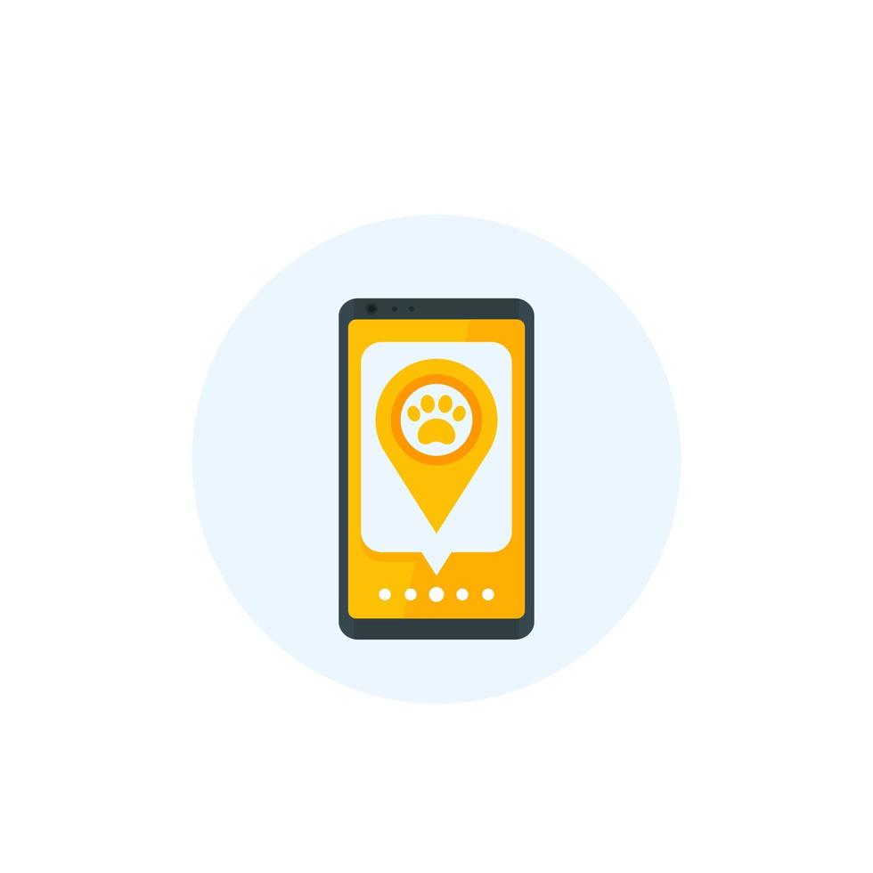 pet location app vector icon