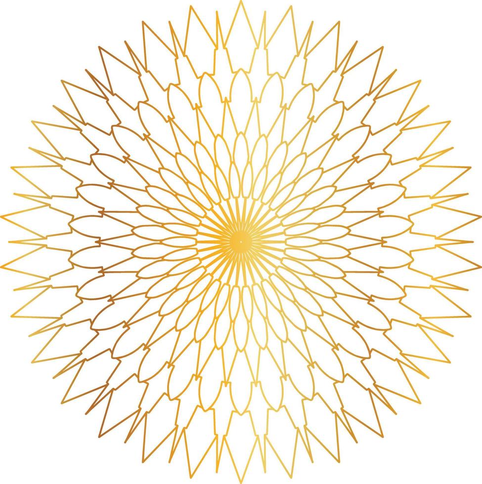 Royal Mandala design with golden gradient, background, pattern vector
