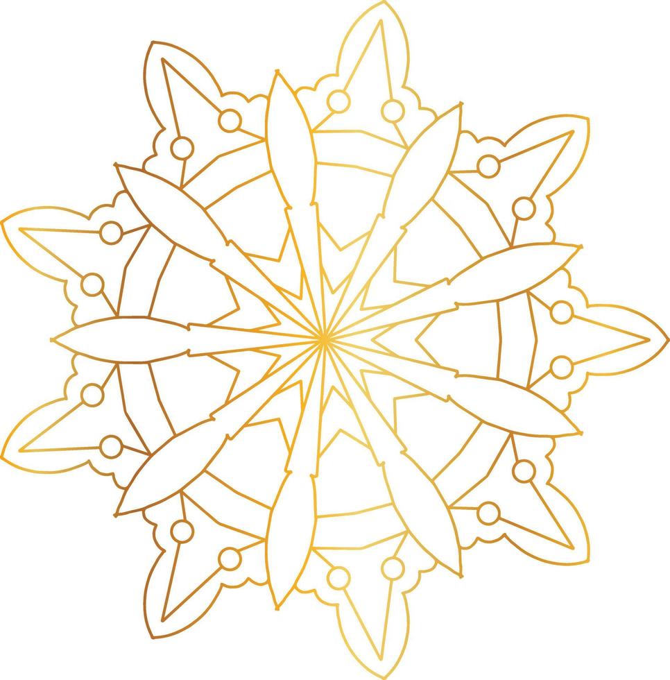 Royal Mandala design with golden gradient, background, pattern vector