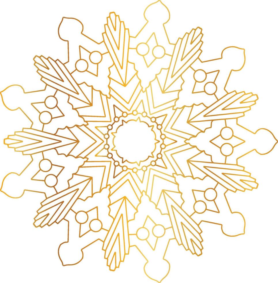 Royal Mandala design with golden gradient, background, pattern vector