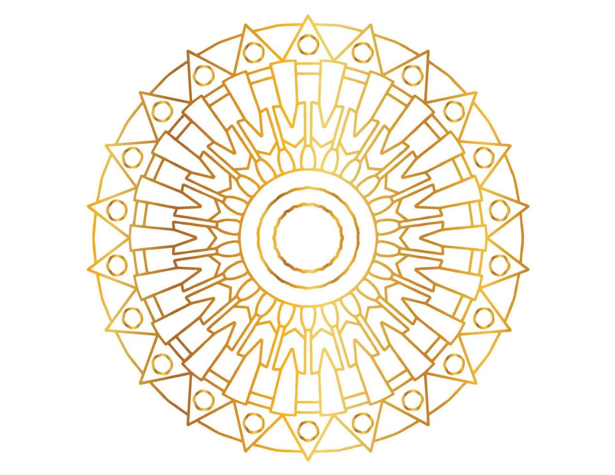 arte mandala con degradado dorado, diseño, fondo, vector