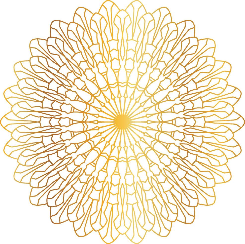 Royal Mandala design with golden gradient, background, pattern vector