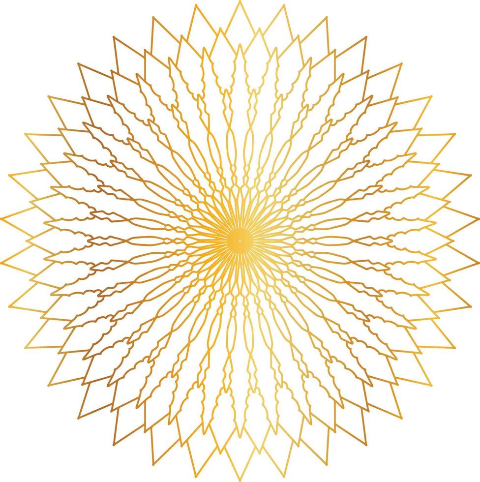 Royal Mandala design with golden gradient, background, pattern vector