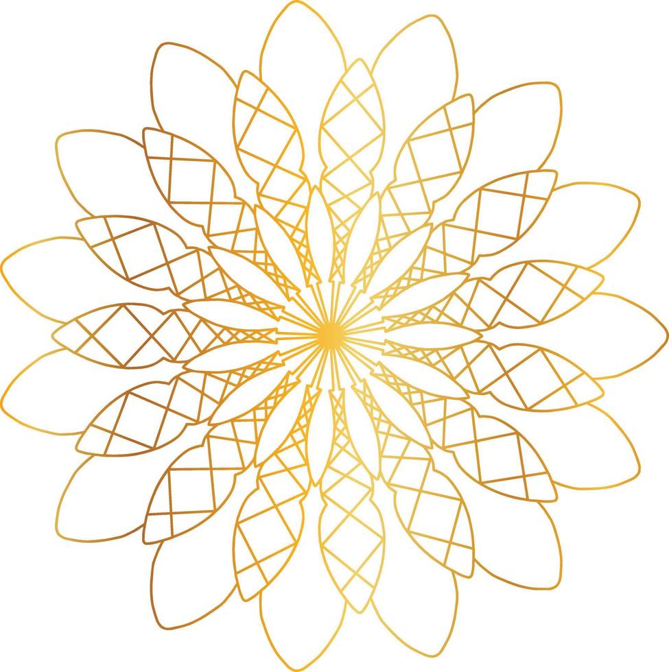 Royal Mandala design with golden gradient, background, pattern vector