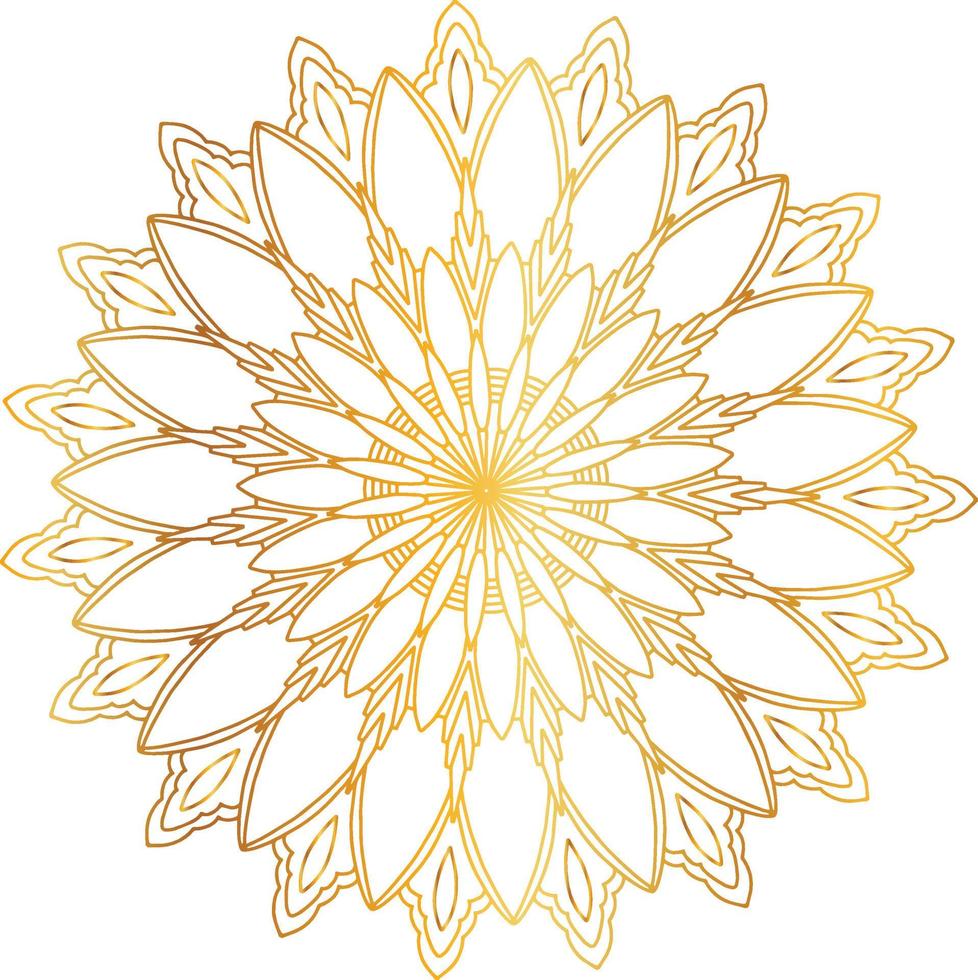 Royal Mandala design with golden gradient, background, pattern vector