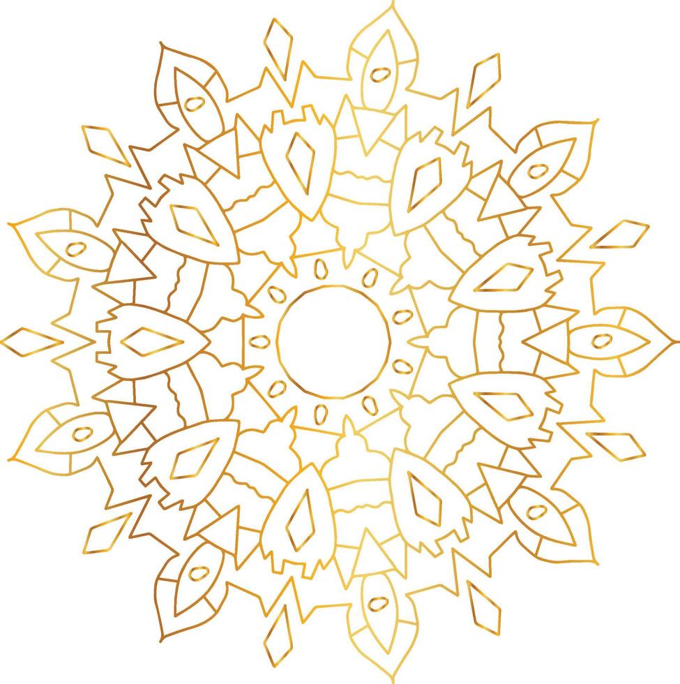 Royal Mandala design with golden gradient, background, pattern vector