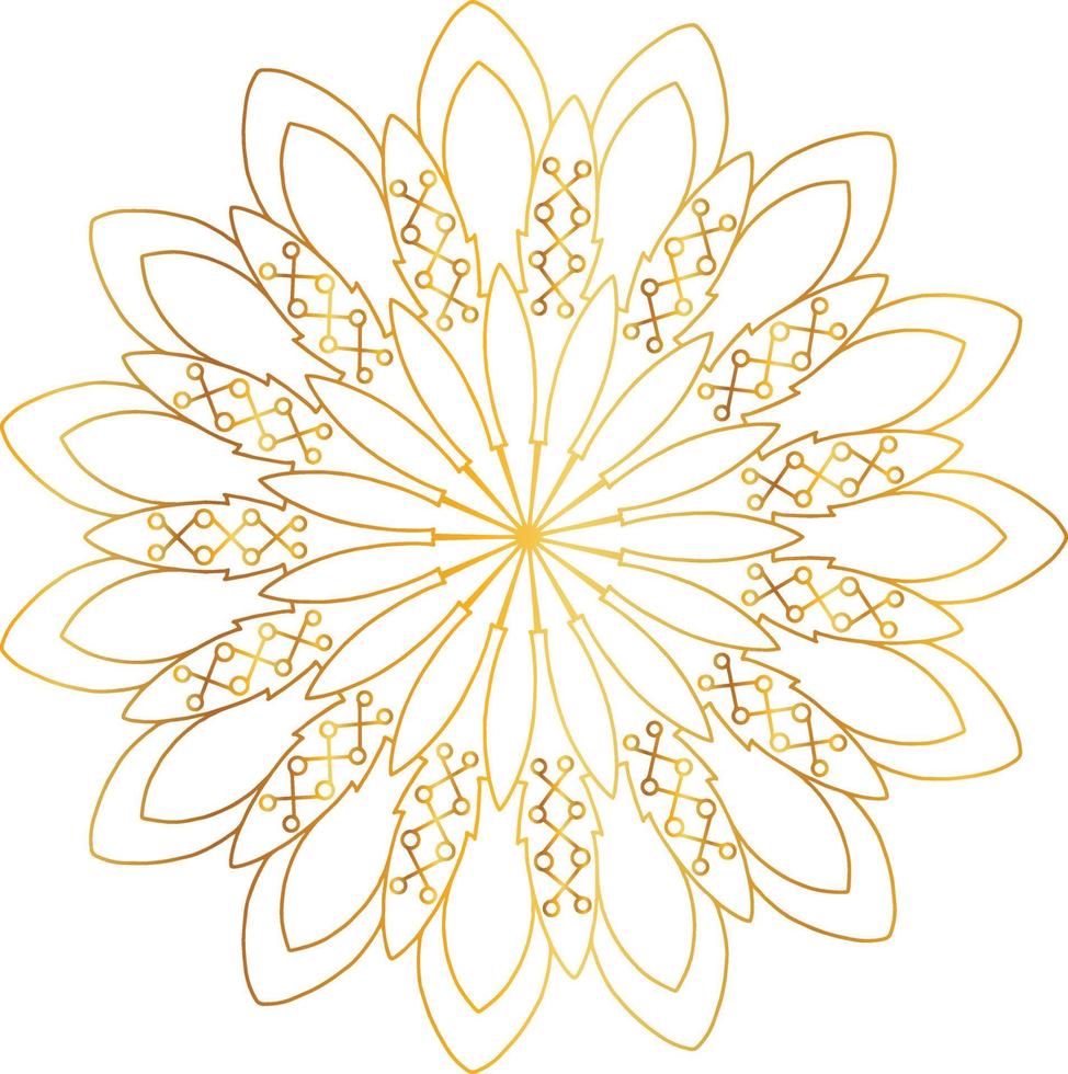 Royal Mandala design with golden gradient, background, pattern vector