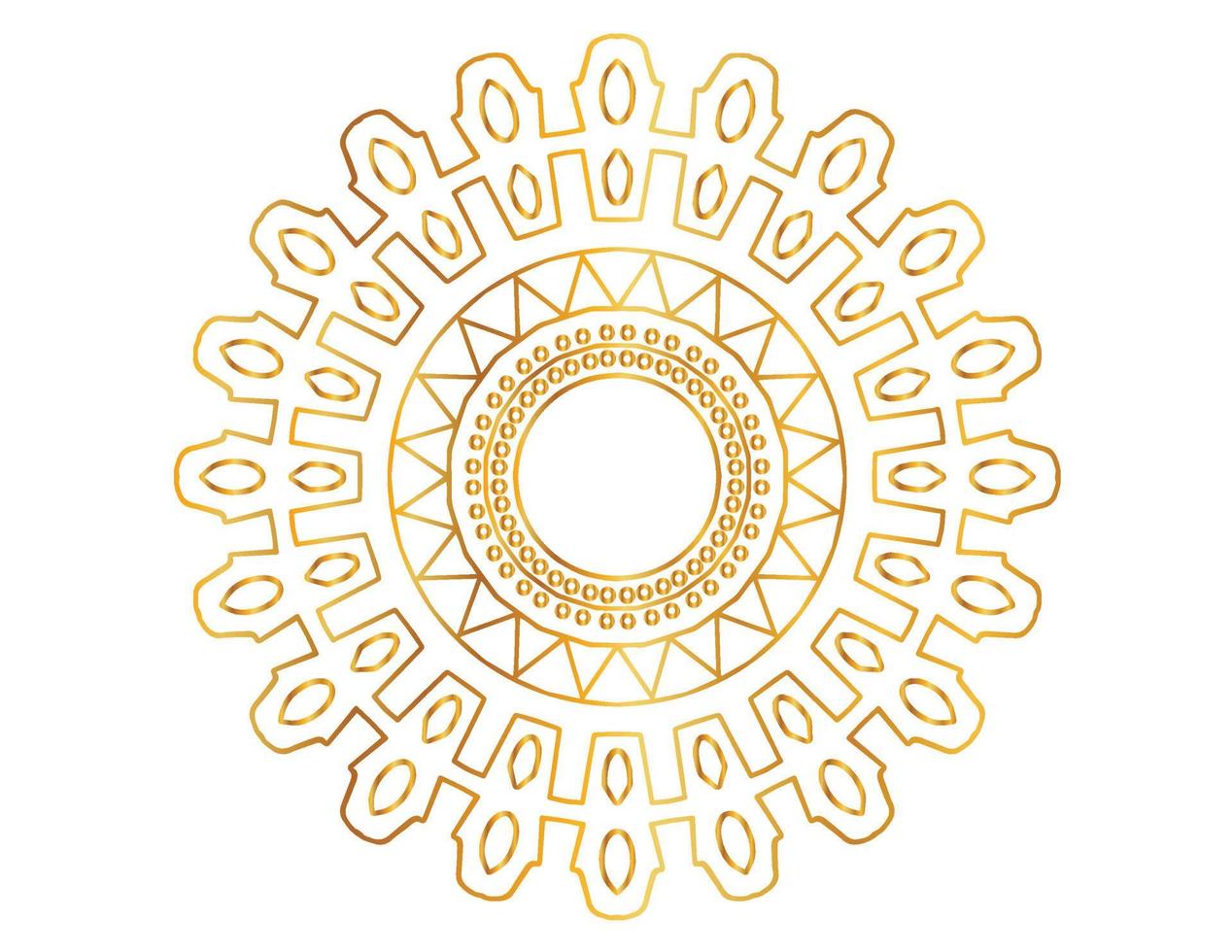 arte mandala con degradado dorado, diseño, fondo, vector