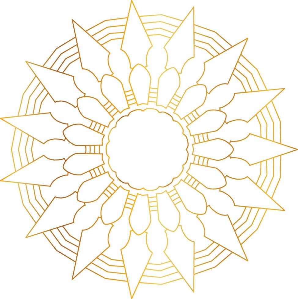Royal Mandala design with golden gradient, background, pattern vector