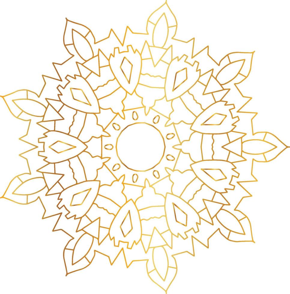 Royal Mandala design with golden gradient, background, pattern vector