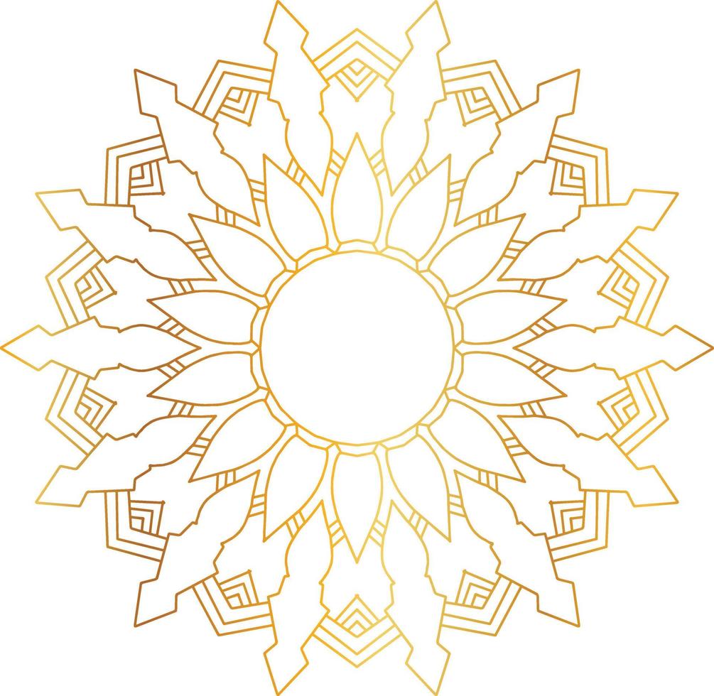 Royal Mandala design with golden gradient, background, pattern vector