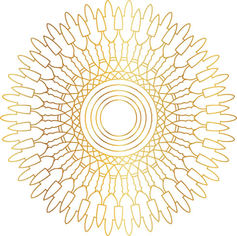Royal Mandala design with golden gradient, background, pattern vector