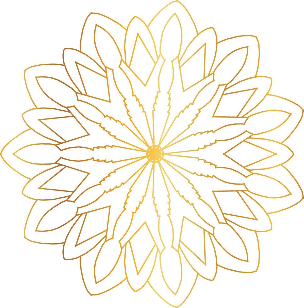 Royal Mandala design with golden gradient, background, pattern vector