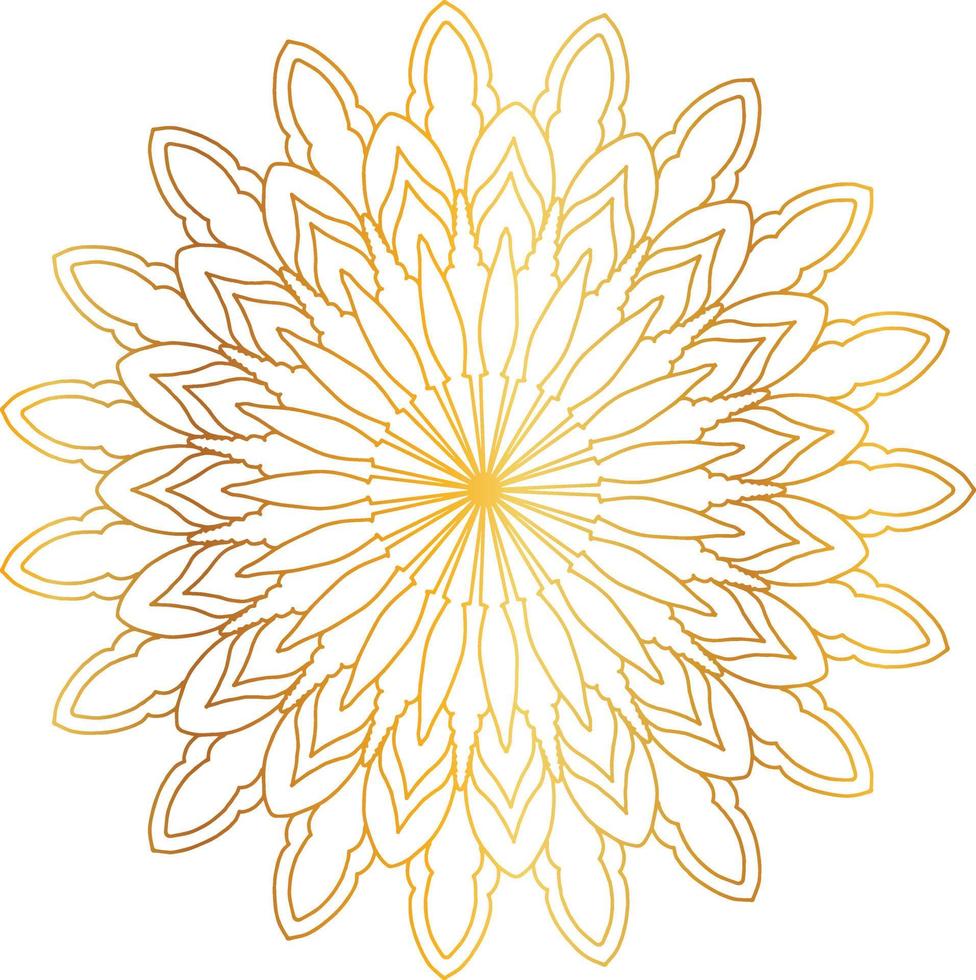 Royal Mandala design with golden gradient, background, pattern vector
