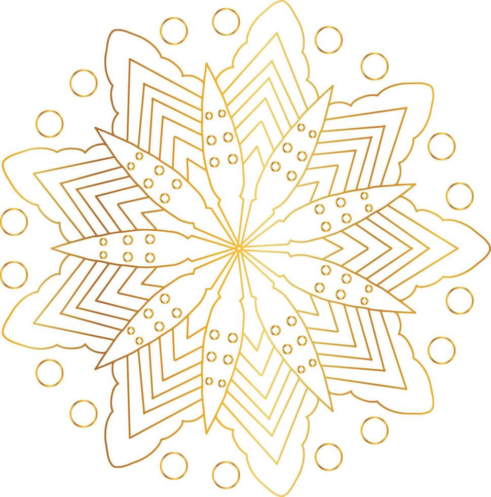 Royal Mandala design with golden gradient, background, pattern vector