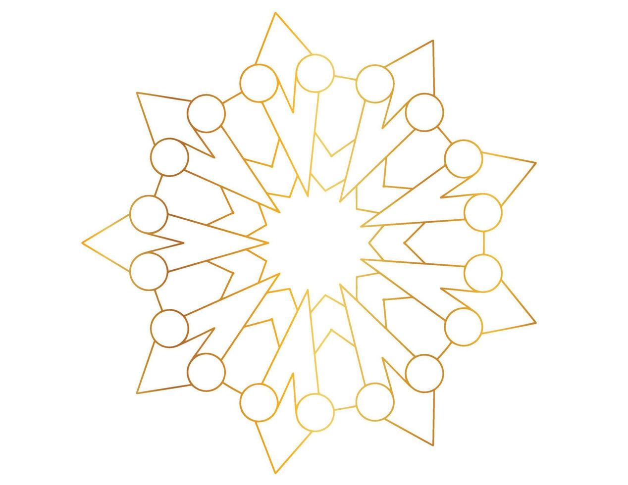 Golden gradient mandala design with royal art vector