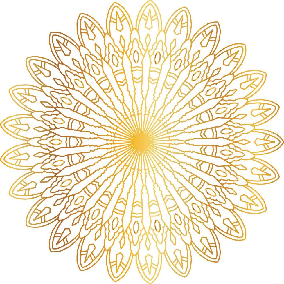Royal Mandala design with golden gradient, background, pattern vector