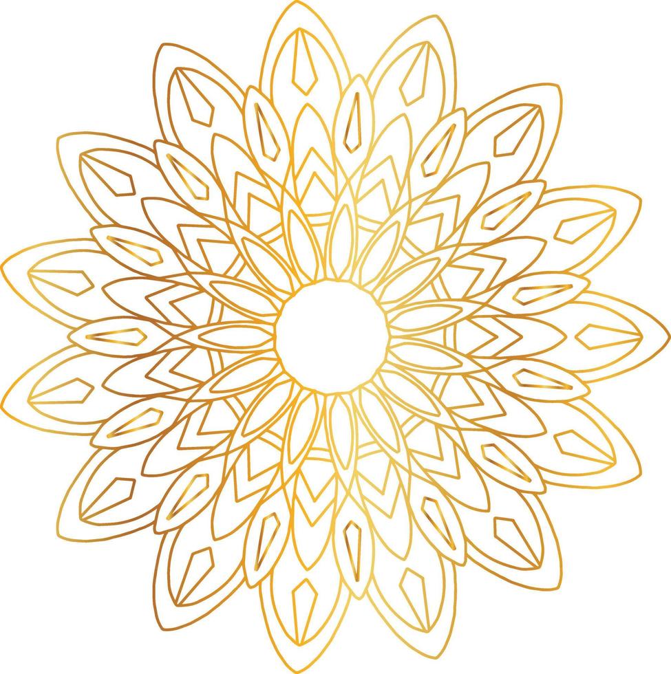 Royal Mandala design with golden gradient, background, pattern vector
