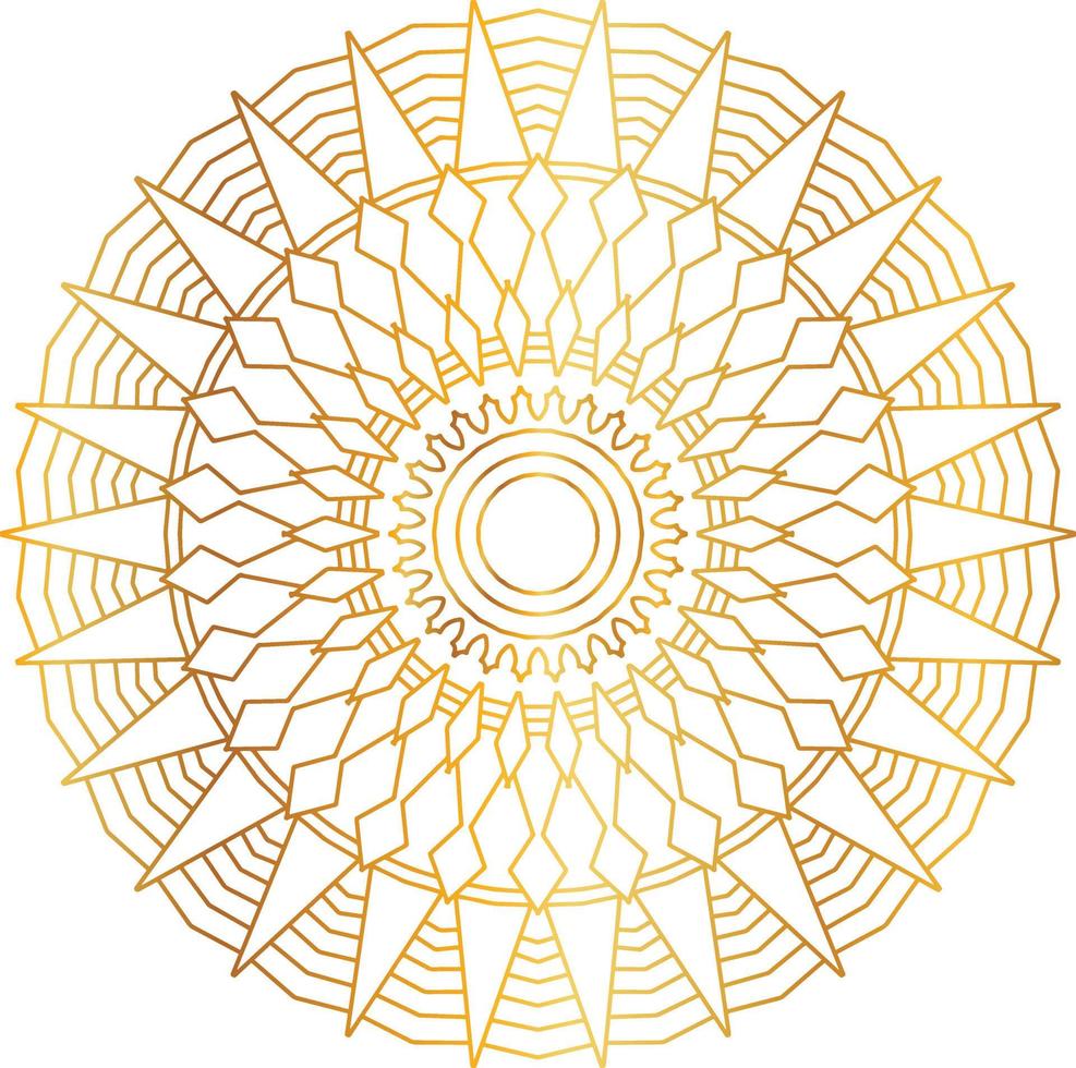 Royal Mandala design with golden gradient, background, pattern vector