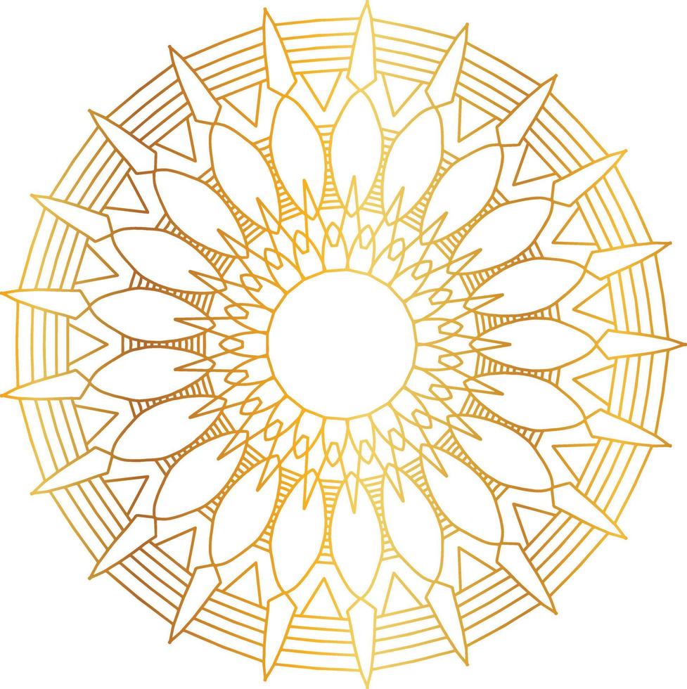 Royal Mandala design with golden gradient, background, pattern vector