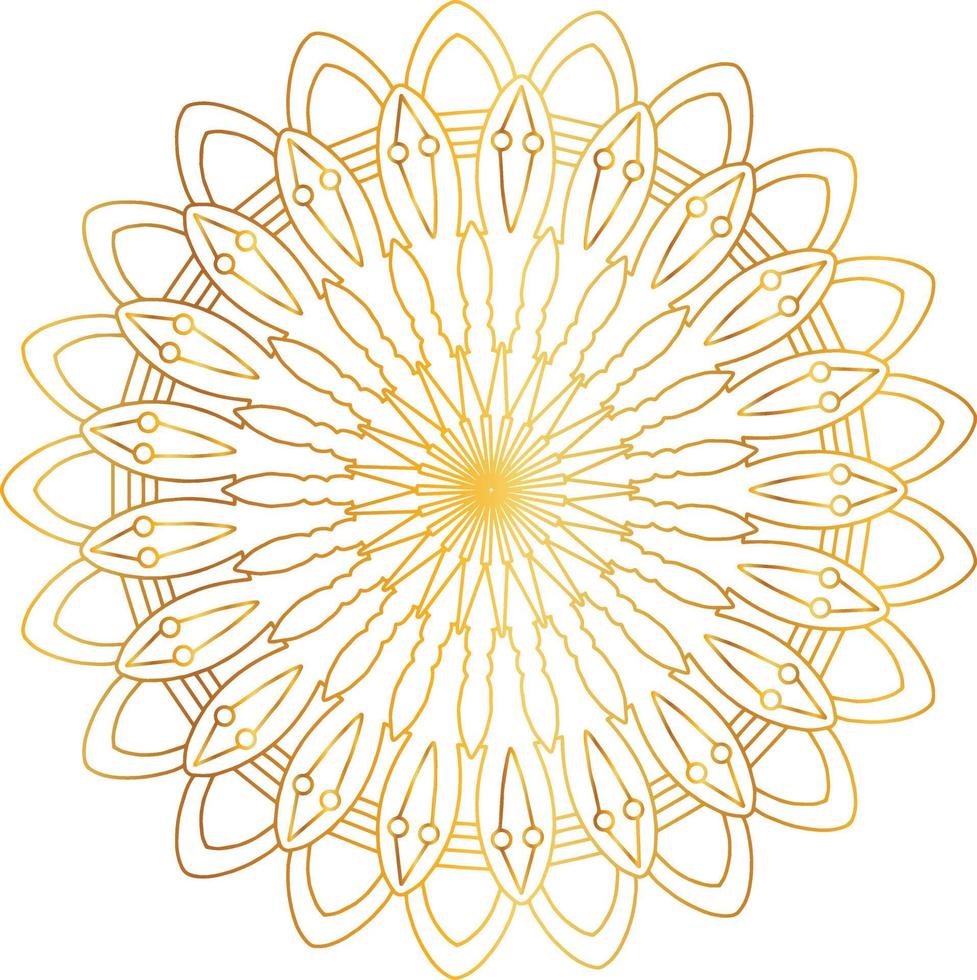 Royal Mandala design with golden gradient, background, pattern vector