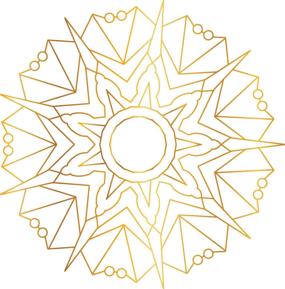 Royal Mandala design with golden gradient, background, pattern vector