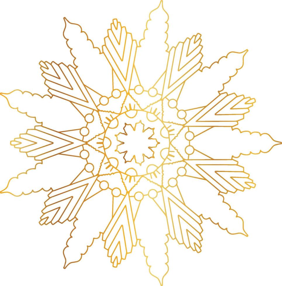 Royal Mandala design with golden gradient, background, pattern vector