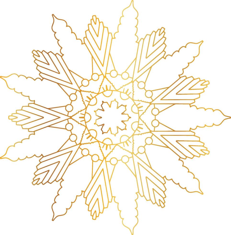 Royal Mandala design with golden gradient, background, pattern vector