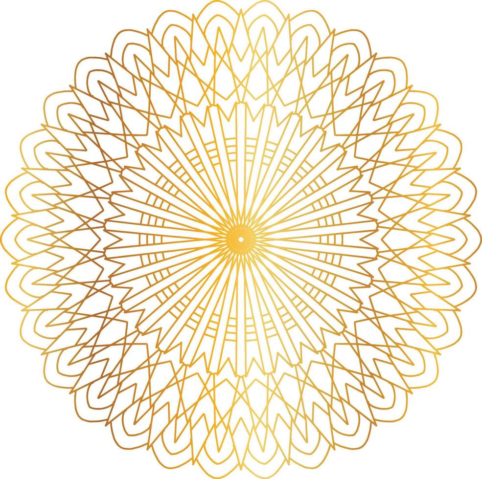 Royal Mandala design with golden gradient, background, pattern vector