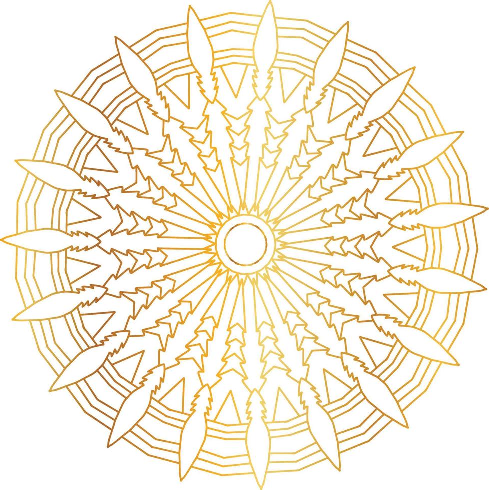Royal Mandala design with golden gradient, background, pattern vector