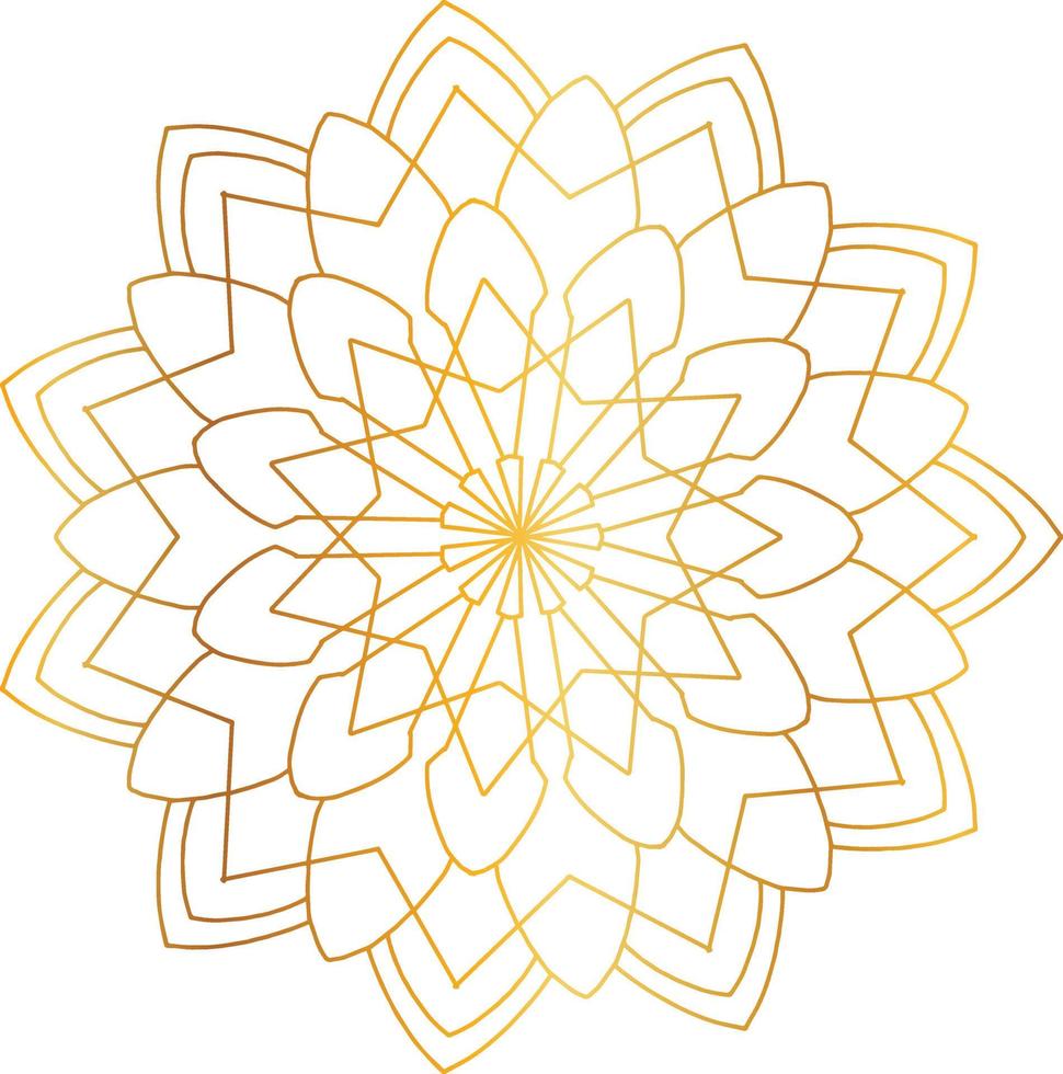 Royal Mandala design with golden gradient, background, pattern vector
