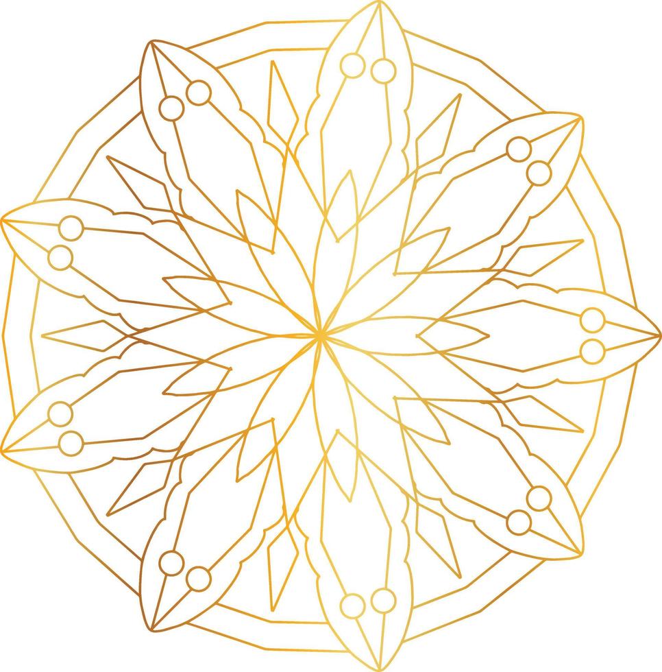 Royal Mandala design with golden gradient, background, pattern vector