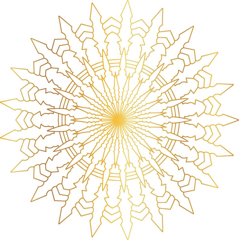Royal Mandala design with golden gradient, background, pattern vector