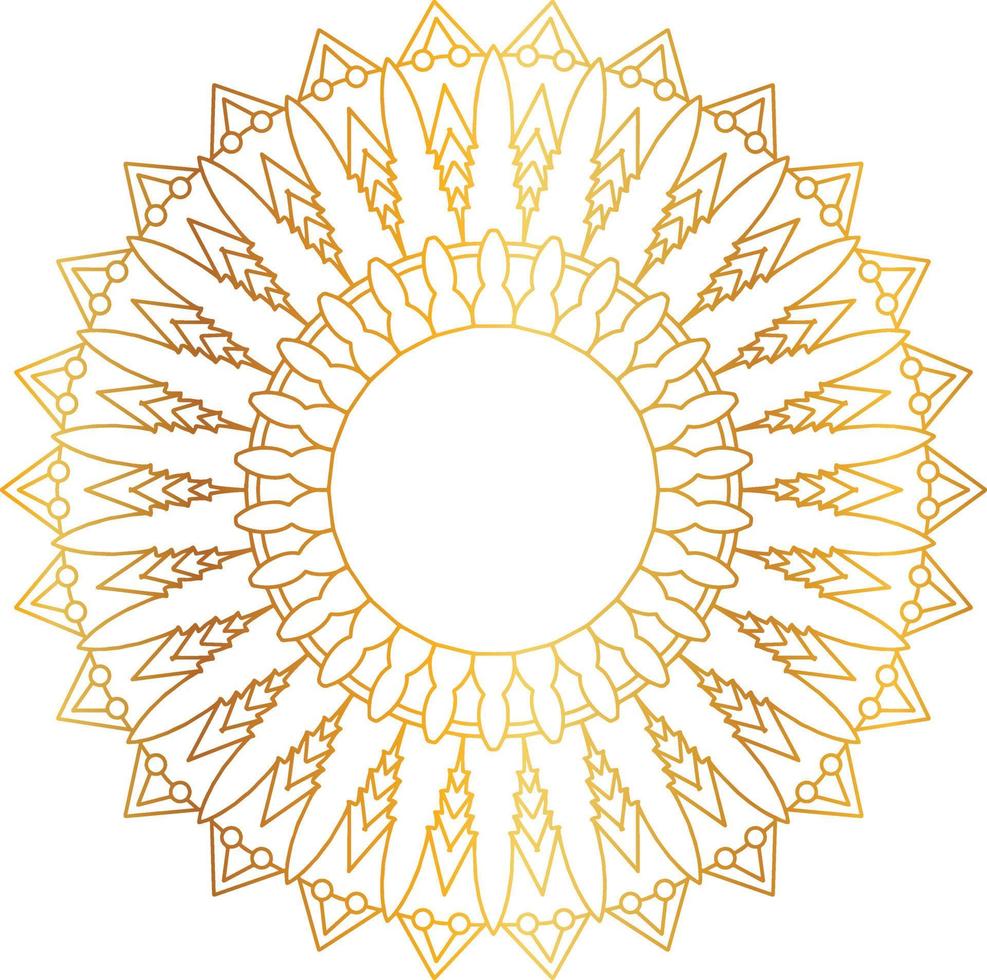 Royal Mandala design with golden gradient, background, pattern vector