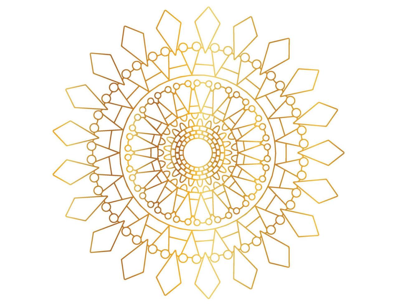 Golden gradient mandala design with royal art vector