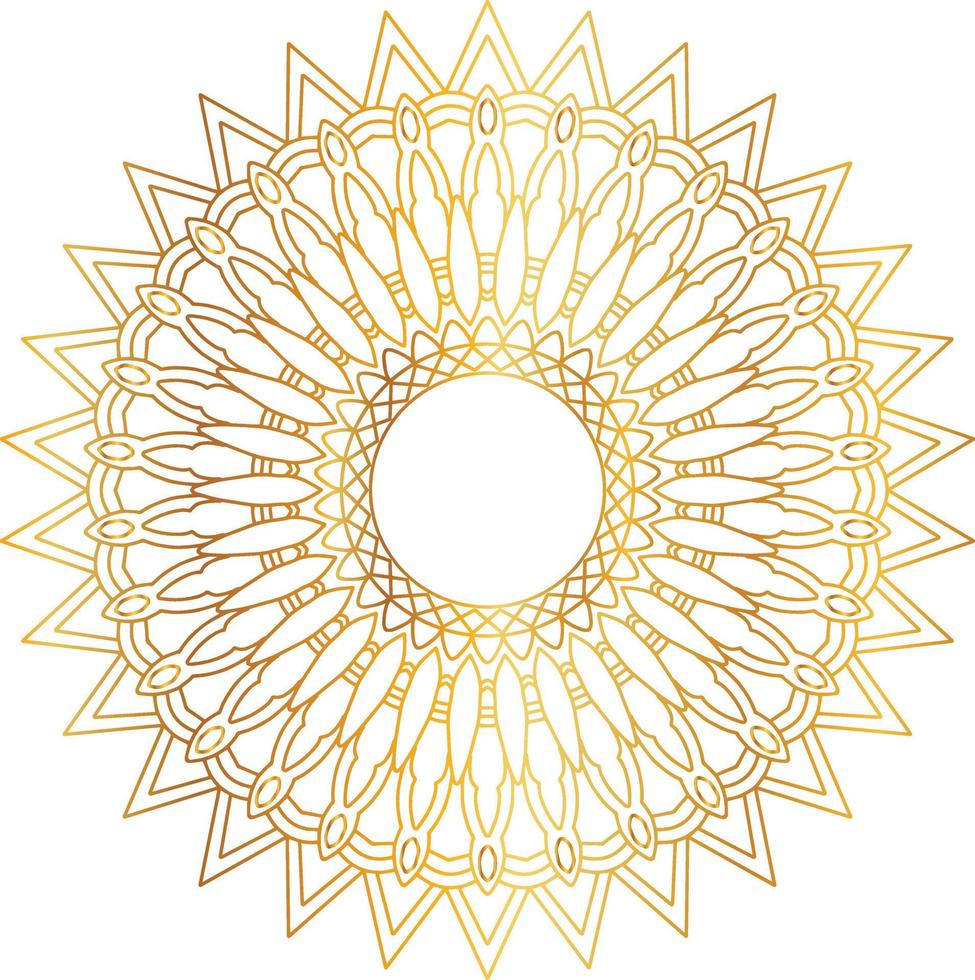 Royal Mandala design with golden gradient, background, pattern vector