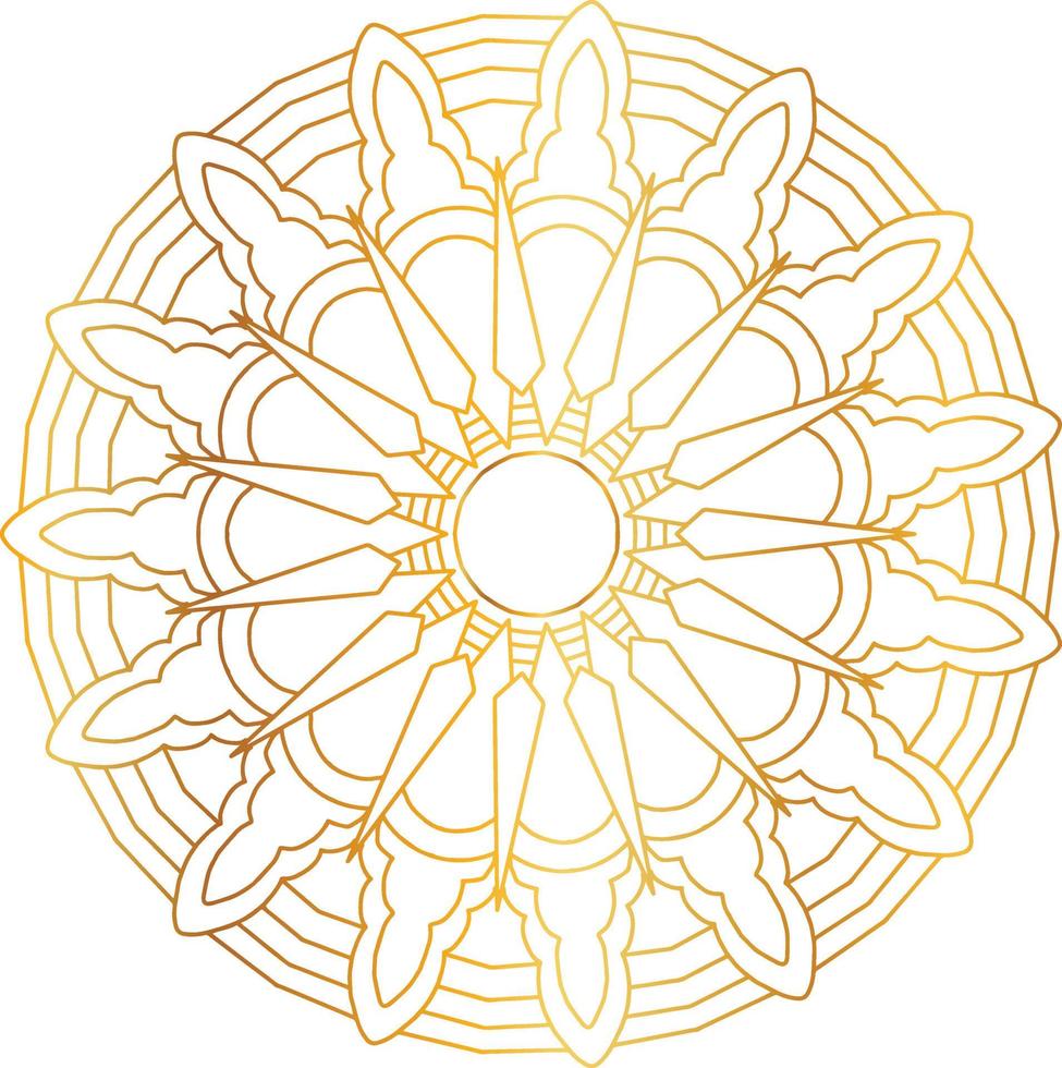 Royal Mandala design with golden gradient, background, pattern vector
