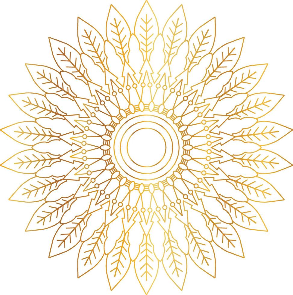Royal Mandala design with golden gradient, background, pattern vector