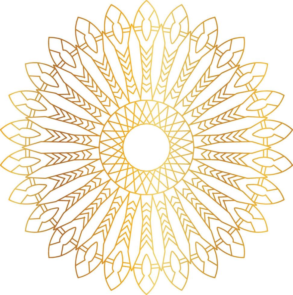 Royal Mandala design with golden gradient, background, pattern vector