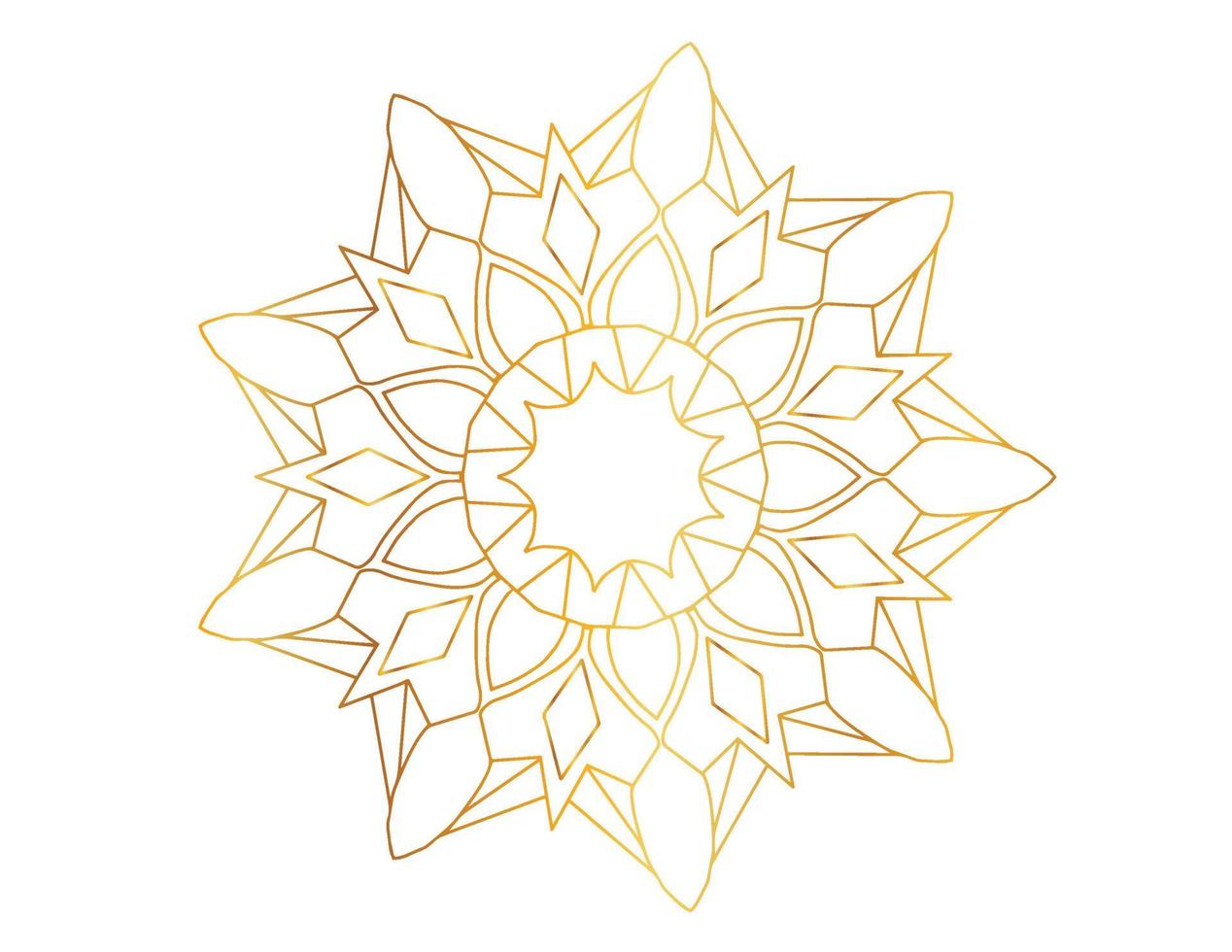 Mandala Art with golden gradient, designing, background, vector