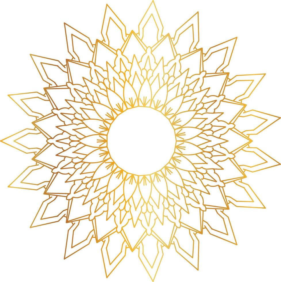 Royal Mandala design with golden gradient, background, pattern vector