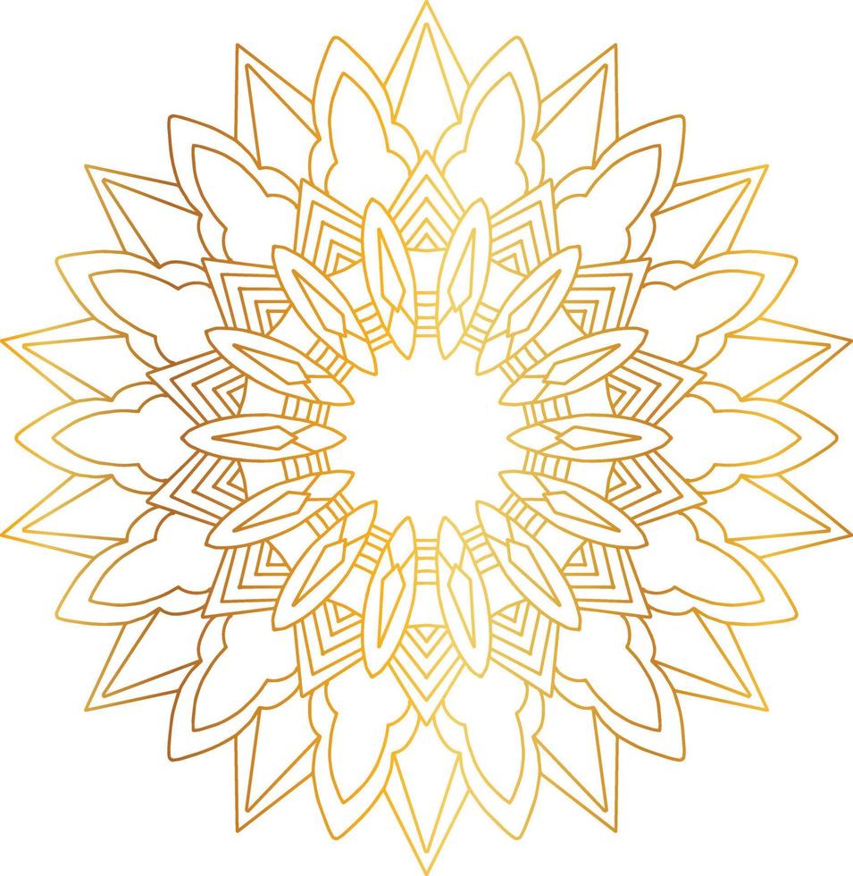 Royal Mandala design with golden gradient, background, pattern vector